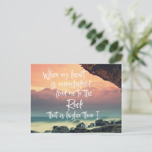 Comforting Psalms Bible Verse Postkarte (Stehend Vorderseite)