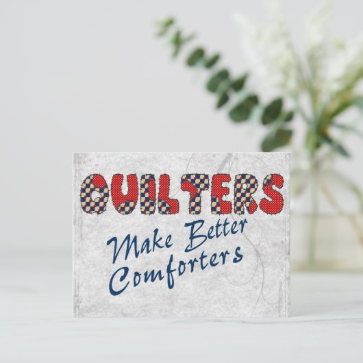 Comforting Quilters Postkarte (Stehend Vorderseite)