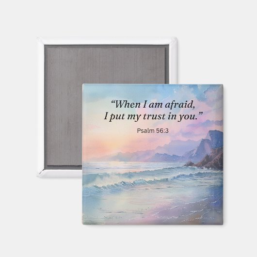 Comforting Scripture Magnet - Vertrauen in Gott (Vorderseite/Rückseite)