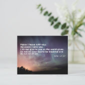 Comforting Words of Peace - Biblical Verse John 14 Postkarte (Stehend Vorderseite)