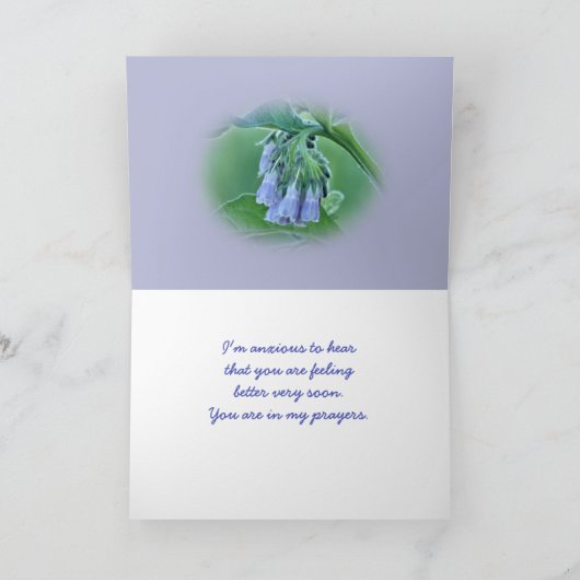 Comfrey Get Well Wünsche oder beliebige Gelegenhei Karte (Innenseite)