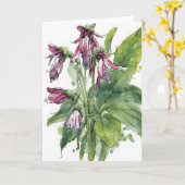 Comfrey - Watercolor flowers Karte (Gelbe Blume)