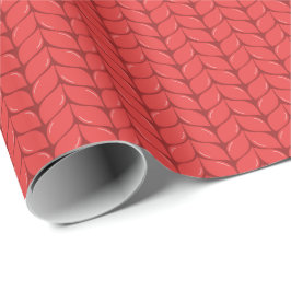 Comfy Cozy Knit Sweater Wrapping Paper - Red Geschenkpapier