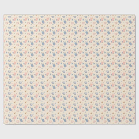 Comfy Cozy Winter Holiday Wrapping Paper - Pastel Geschenkpapier (Flach)
