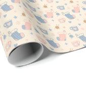 Comfy Cozy Winter Holiday Wrapping Paper - Pastel Geschenkpapier (Rolleneckpunkt)