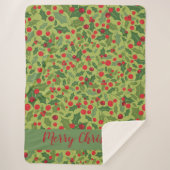 Comfy Frohe Weihnachten Urlaub Mistletoe Sherpa B Sherpadecke (Vorderseite)