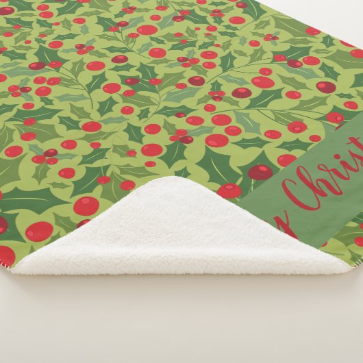 Comfy Frohe Weihnachten Urlaub Mistletoe Sherpa B Sherpadecke (3/4)