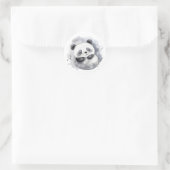 Comfy Panda Runder Aufkleber (Tasche)