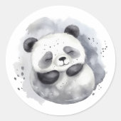 Comfy Panda Runder Aufkleber (Vorderseite)