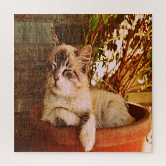 Comfy Sleepy Kitty Puzzle (Vertikal)