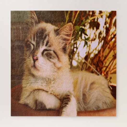 Comfy Sleepy Kitty Puzzle (Vertikal)