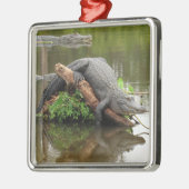 Comfy Swamp Gator Ornament Aus Metall (Links)