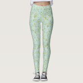 Comfy Yoga acqua Blume Leggings (Vorderseite)