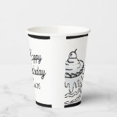 Comic 2D Boys Zweite Geburtstagsparty Pappbecher (Links)