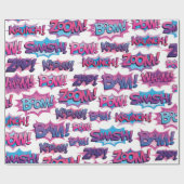 Comic Action Word Geschenkpapier (Flach)