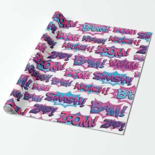 Comic Action Word Geschenkpapier