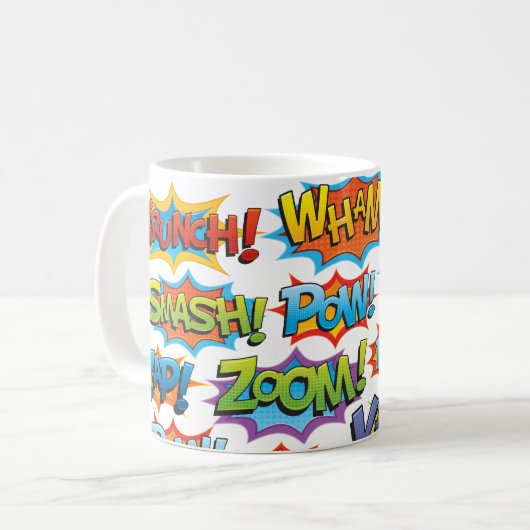 Comic Action Word Kaffeetasse (Vorderseite Links)