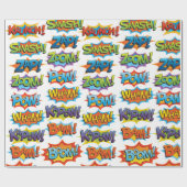Comic-Aktions-Wort Geschenkpapier (Flach)