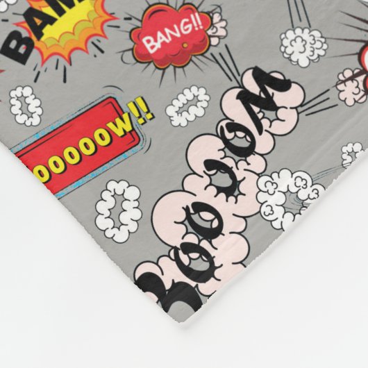 Comic-Aktionswörter Fleecedecke (Ecke)