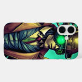 Comic Alien Steampunk iPhone Case Jenseits der nor (Rückseite (Horizontal))