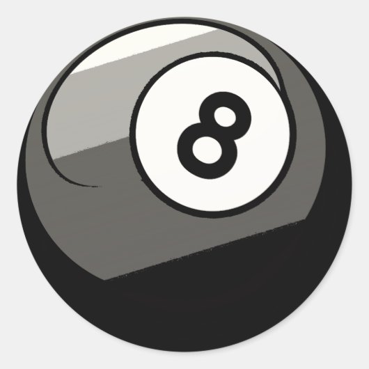 Comic Art 8 Ball Runder Aufkleber (Vorderseite)