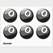 Comic Art 8 Ball Runder Aufkleber (Blatt)