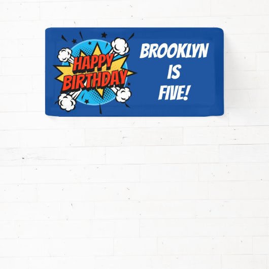 Comic Art Birthday Boy Typografie Banner (InSitu)