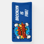 Comic Art Birthday Boy Typografie Banner (Vertikal)
