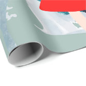 Comic Art Girl in Wald Geschenkpapier (Rolleneckpunkt)