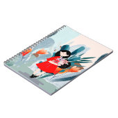 Comic Art Girl in Wald Notizblock (Linke Seite)