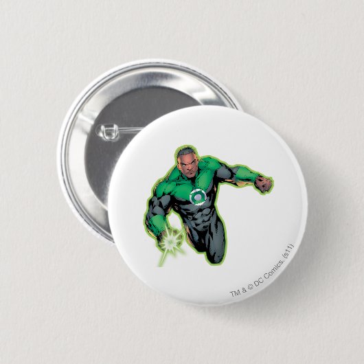 Comic-Art - grüne Laterne Button (Vorne & Hinten)