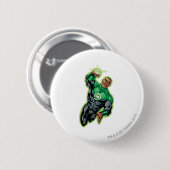 Comic-Art - oben fliegend Button (Vorne & Hinten)