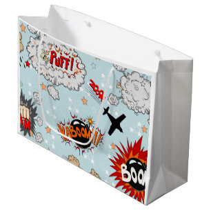 Comic-Art-Superheld-Entwurf Große Geschenktüte
