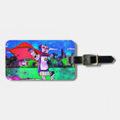 Comic-Artsuperhero-Roboter vom Weltraum! Gepäckanhänger (Vorderseite horizontal)