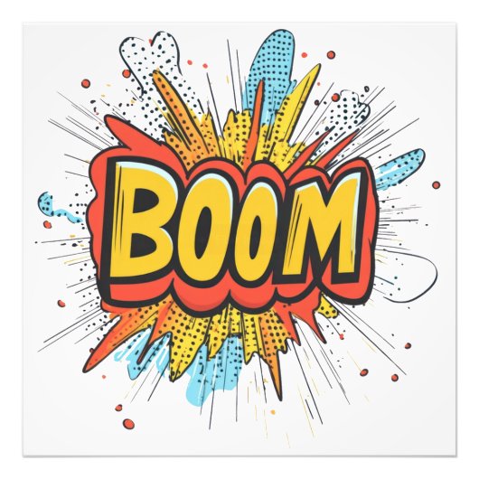 Comic Ausleger Grafik Farbe Wort. Fotodruck (Vorne)