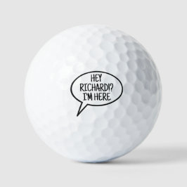 Comic Ballon Golf Balls Funny Golfer Love Ball
