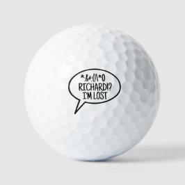 Comic Ballon Swear Symbole Golfer Lost Ball