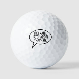 Comic Balloon custom Golfer Alone Love Ball