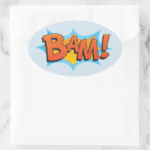 Comic BaM! Ovaler Aufkleber (Tasche)