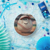Comic-Baseball-Geburtstagspapier-Schalen Pappteller (Party)