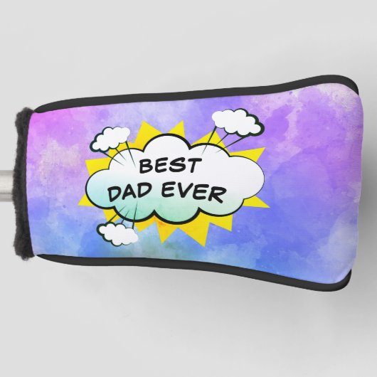Comic bester Papa je personalisierter Golfkopf Abd Golf Headcover (Vorderseite)
