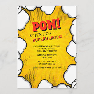 Comic bewölkt Einladung