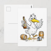 Comic Bird Barrel Dance Postkarte (Vorne/Hinten)