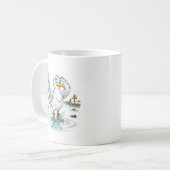 Comic Bird Flood Gauge Duty Kaffeetasse (Vorderseite Links)