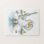 Comic Bird Flutmessgerät Pflicht Puzzle (Horizontal)