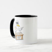 Comic Bird Hafenbeamter Tasse (Vorderseite Links)