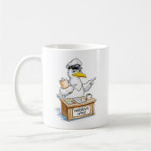 Comic Bird Harbour Officer Kaffeetasse (Links)