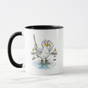 Comic Bird Hochwassermessdienst Pflicht Tasse