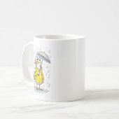 Comic Bird Rainy Day Duty Kaffeetasse (Vorderseite Links)