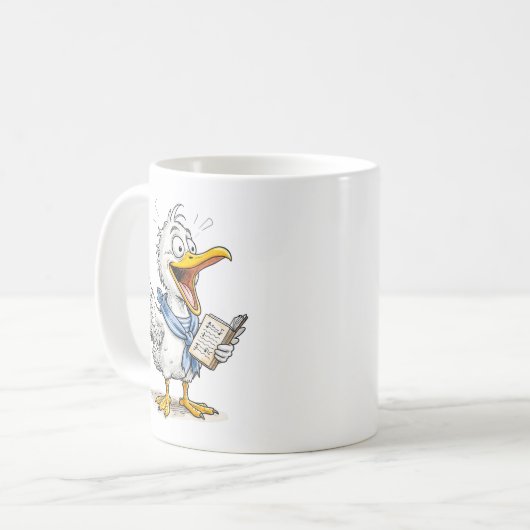 Comic Bird Sailor Crew Kaffeetasse (Vorderseite Links)